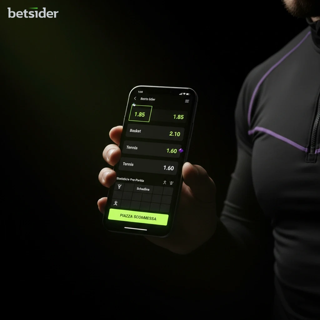 Lobby del casinò mobile di Betsider con una selezione di video slot.