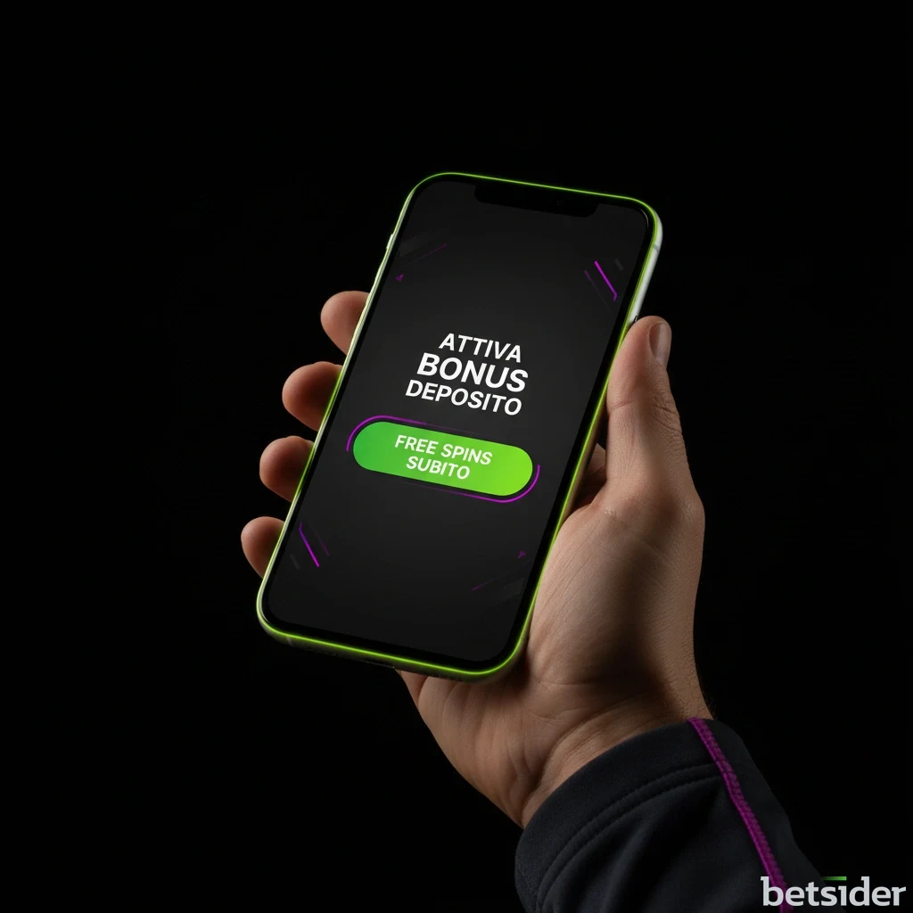 Schermata dello smartphone che mostra la pagina delle promozioni di Betsider.