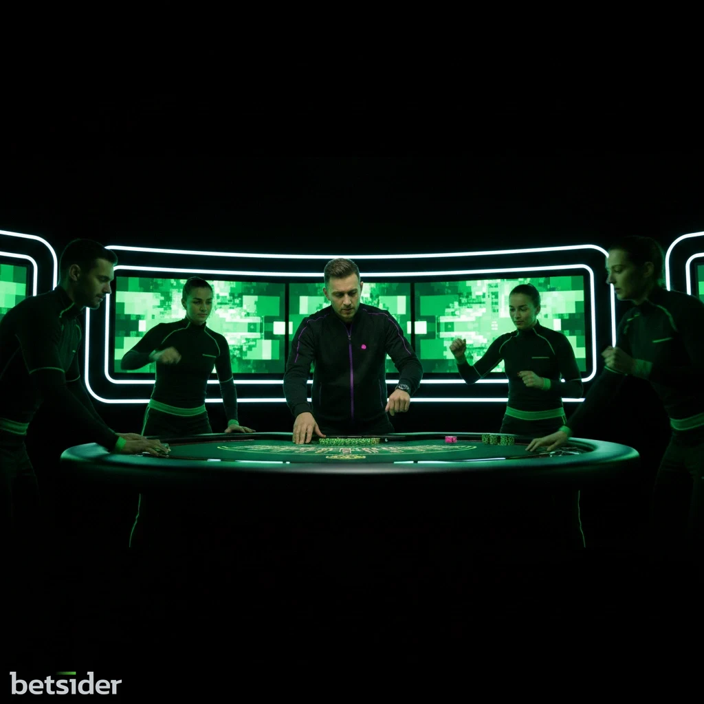 Dettaglio di una ruota di roulette in un casinò live con streaming HD.
