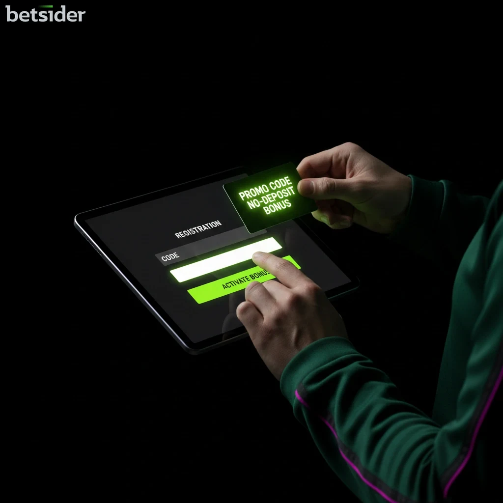 Campo codice promozionale per bonus senza deposito su Betsider