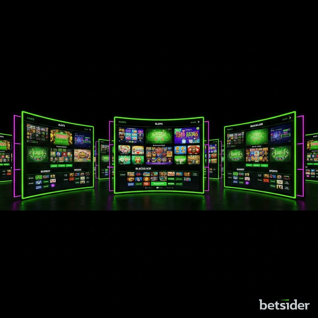 Schermata della lobby del casinò di Betsider che mostra una selezione di giochi di slot popolari.