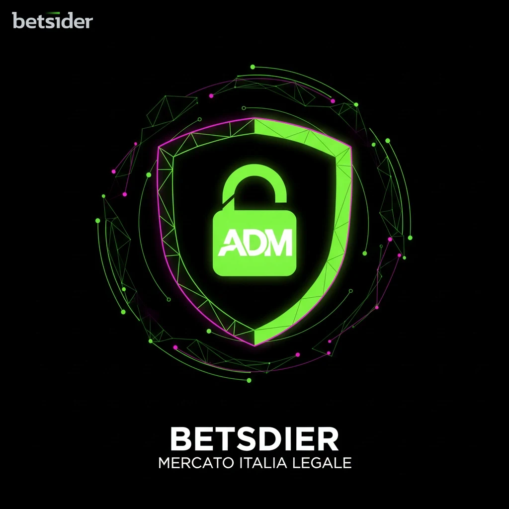 Simbolo di un lucchetto e scudo che rappresenta la sicurezza e la licenza ADM di Betsider.