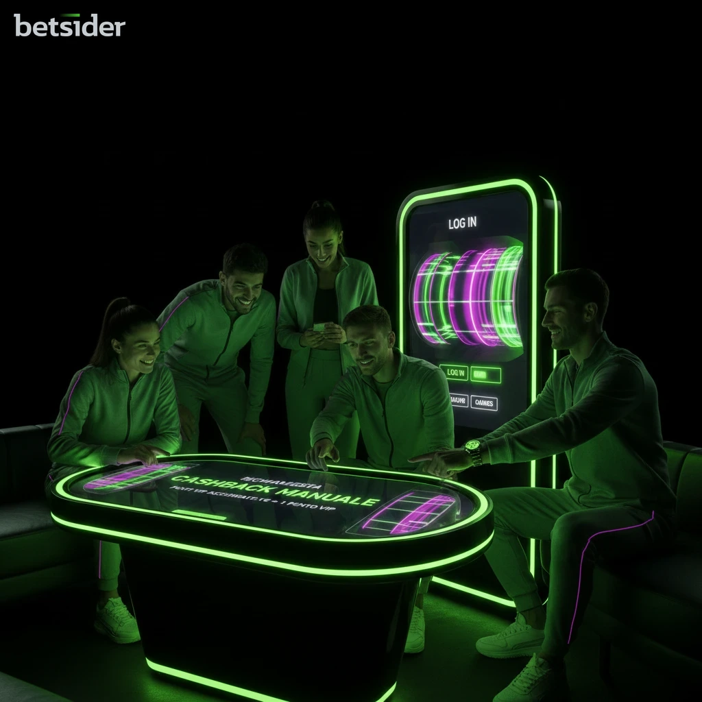 Pagina delle promozioni di Betsider che evidenzia la necessità di richiedere il cashback.